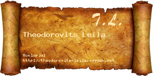 Theodorovits Leila névjegykártya