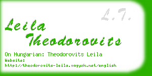 leila theodorovits business card